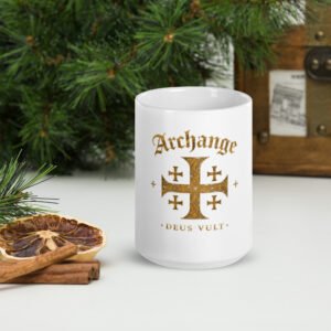Mug Blanc archange croix de jerusalem
